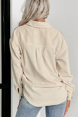 Beige Houndstooth Corduroy Jacket from MsDressly