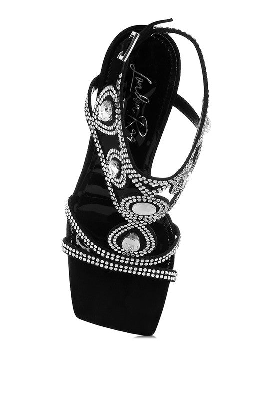 Fialka Diamante & Rhinestones Stiletto Sandals from My Pampered Life Seattle