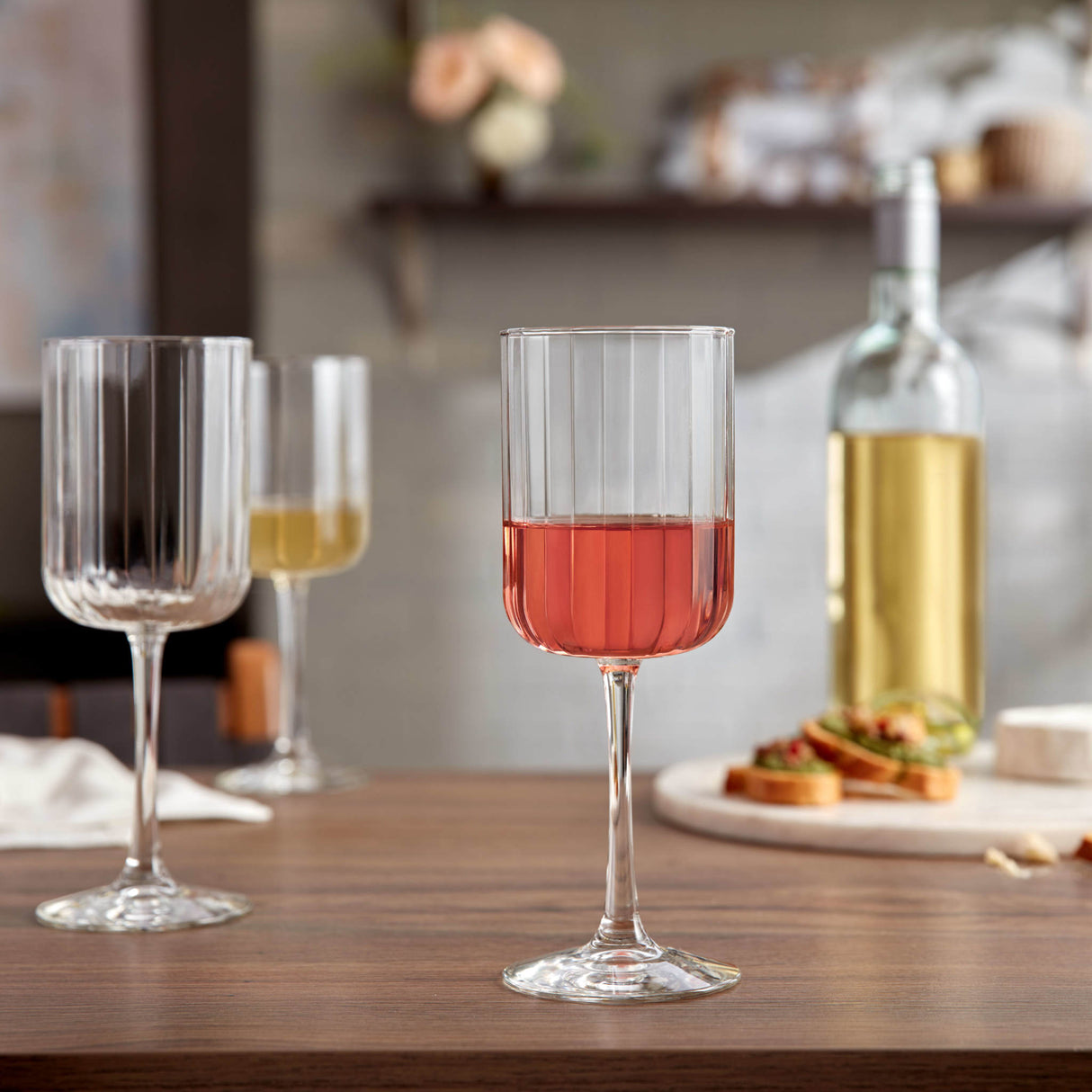 Libbey Paneled All Purpose Wine Glasses, 13.5-ounce, Set of 4 from Libbey