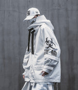 White Atom Bomb Shipment Windbreaker Jacket From Niepce Inc