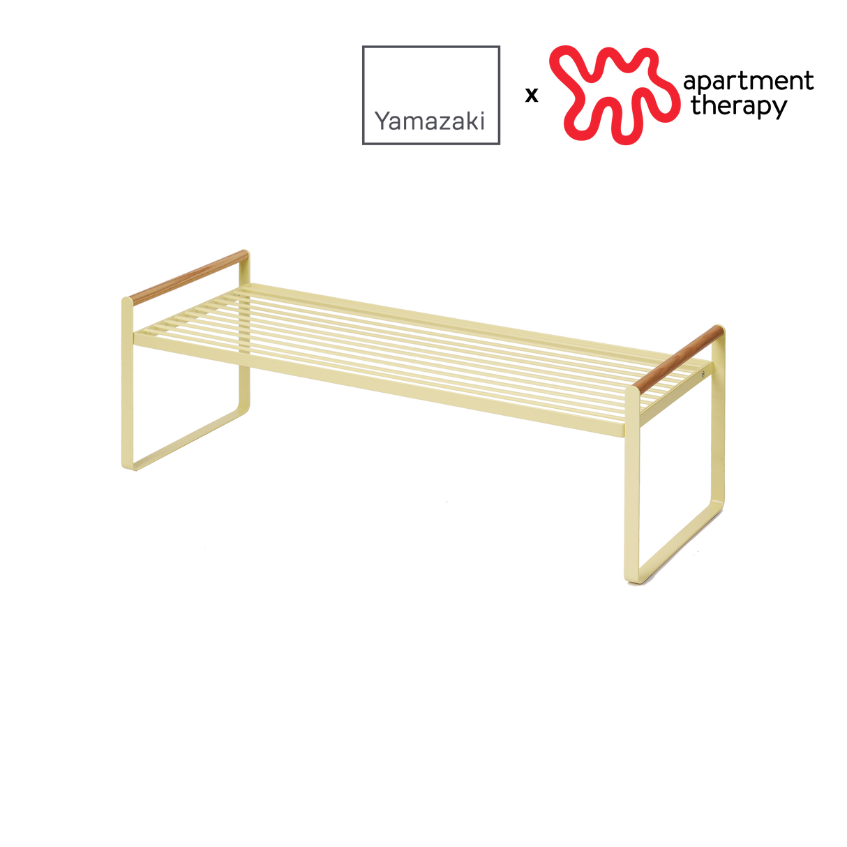 Countertop Wire Shelf - Steel + Wood - Yellow Pear from Yamazaki Home