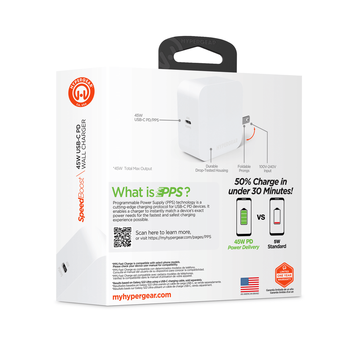 HyperGear PD45W USB-C Wall Charger from Jupiter Gear Home