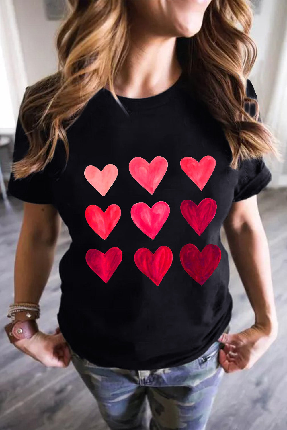 Black Valentine's Day Heart T-Shirts from MsDressly