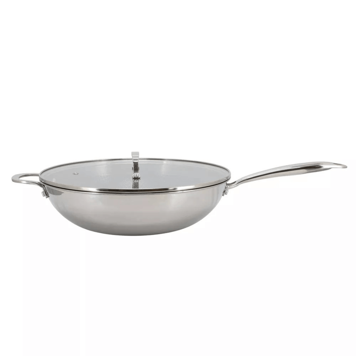 Better Chef 12.5-Inch 3-Ply Stainless Steel Nonstick Wok with Lid from Jupiter Gear Home