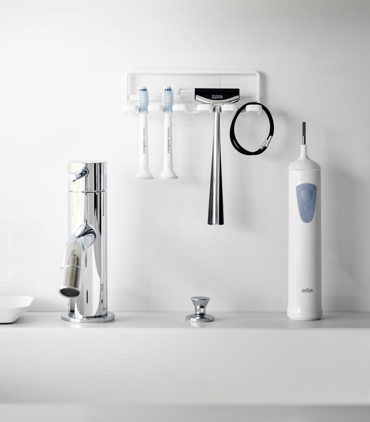 Traceless Adhesive Toothbrush Holder - Steel from Yamazaki Home