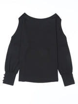 Black Cold Shoulder Top from MsDressly