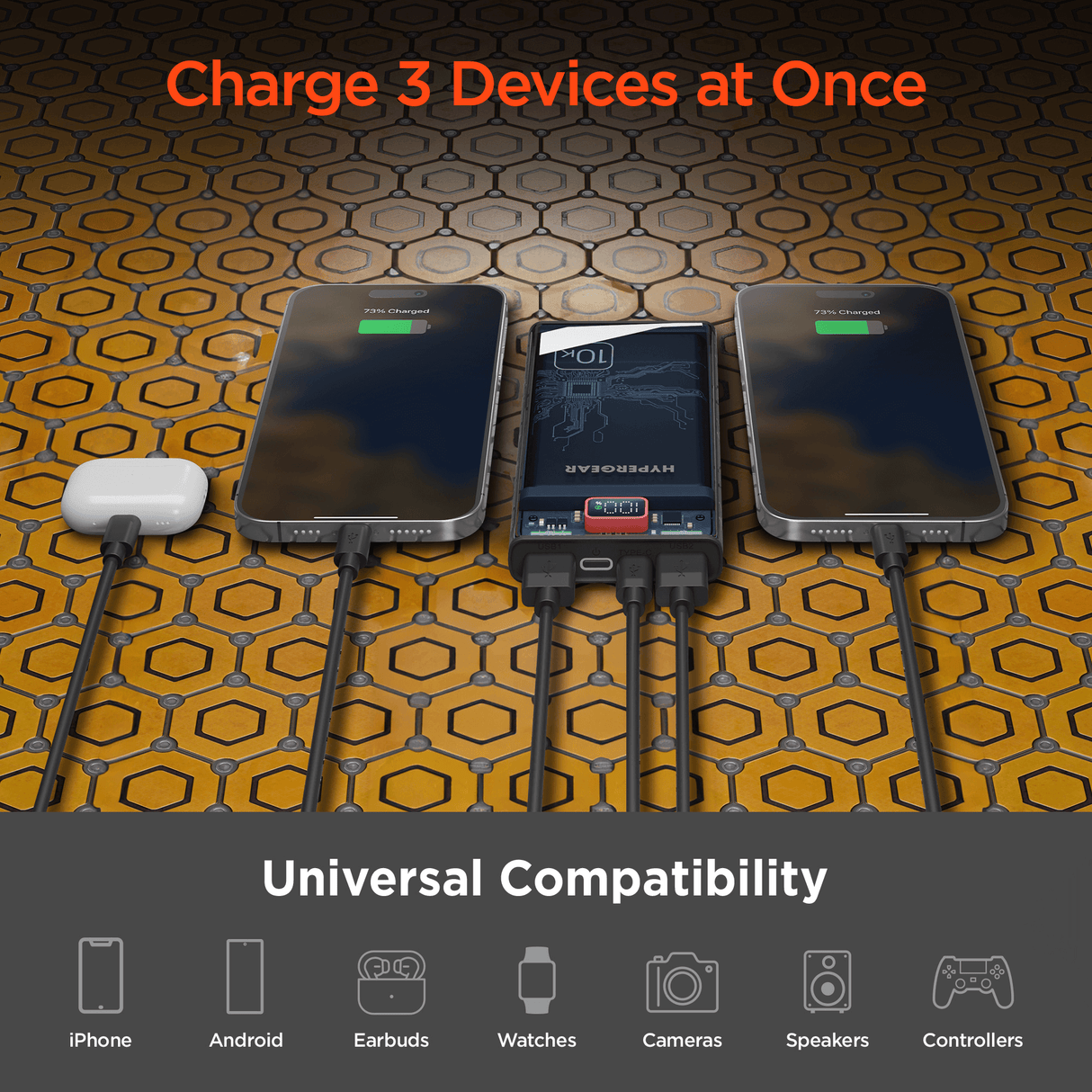 HyperGear ClearCharge 10000mAh Transparent PD Power Bank from Jupiter Gear Home