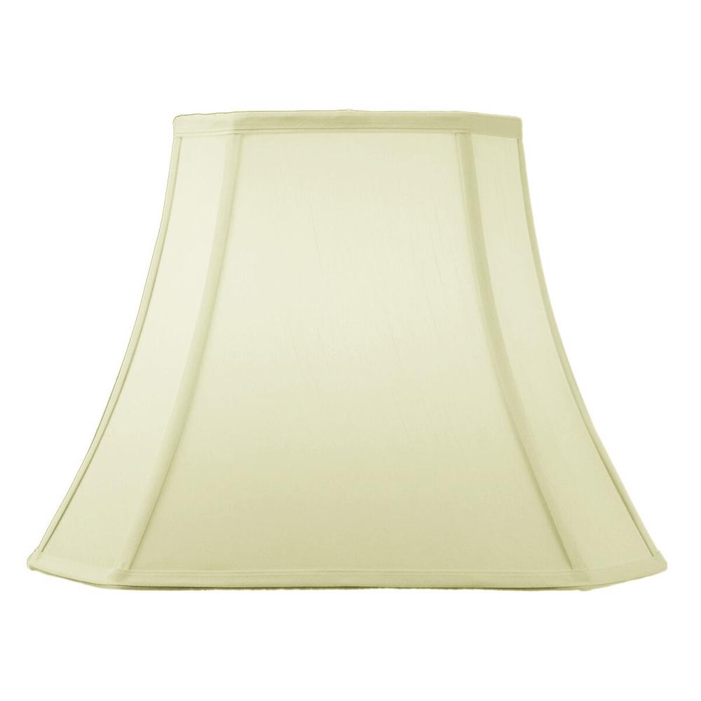Square Cut 16"W x 12"H Corner Lamp Shade Eggshell from LampsUSA