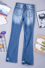 Angelina Distressed Flare Jeans From Threaded Pear