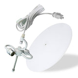 Light Swag Plug-In Pendant 10"W 2  Light Textured Oatmeal with Diffuser White Cord From LampsUSA