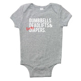 Mini-Me Triple D Onesie from DadBod Apparel