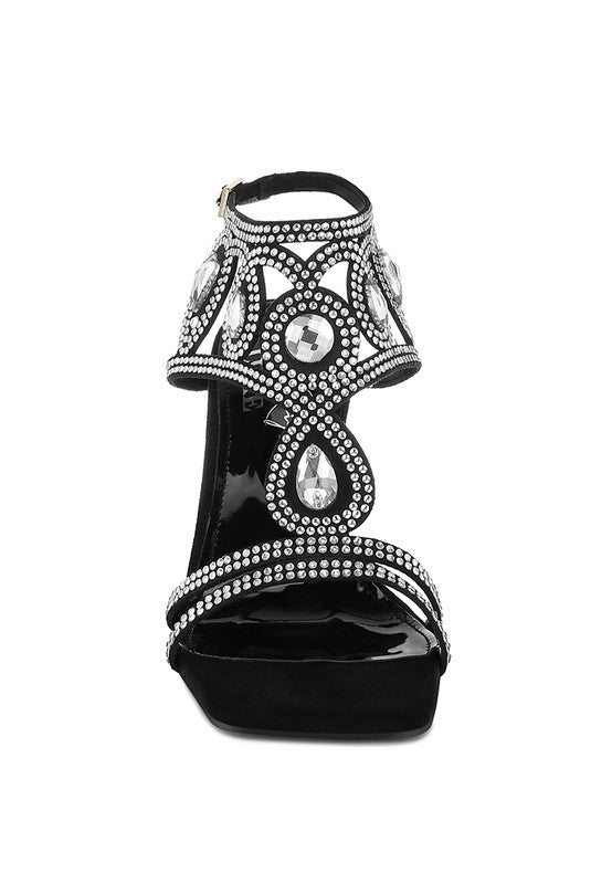 Fialka Diamante & Rhinestones Stiletto Sandals from My Pampered Life Seattle