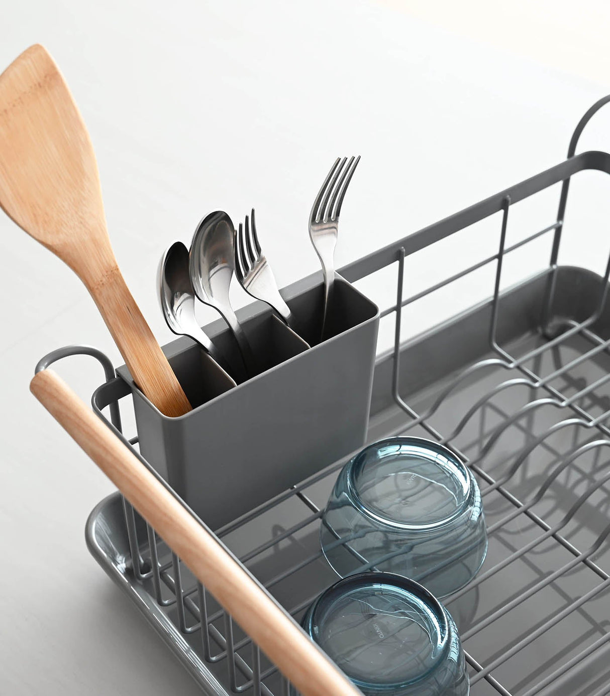 Dish Rack - Steel + Wood from Yamazaki Home