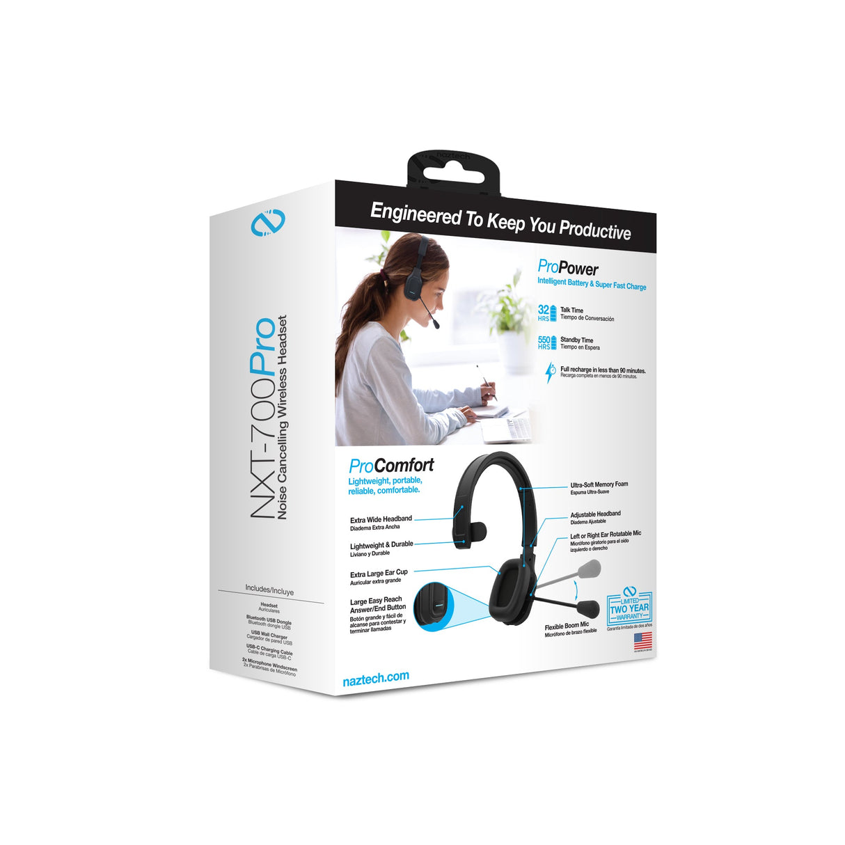 Naztech NXT-700 Xtreme Noise Cancelling Headset for Home Use from Jupiter Gear Home