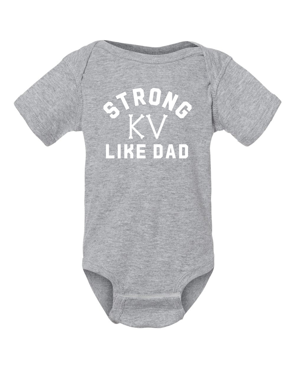 Strong Like Dad/Mom Onesie from DadBod Apparel