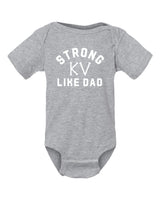 Strong Like Dad/Mom Onesie from DadBod Apparel