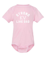 Strong Like Dad/Mom Onesie from DadBod Apparel