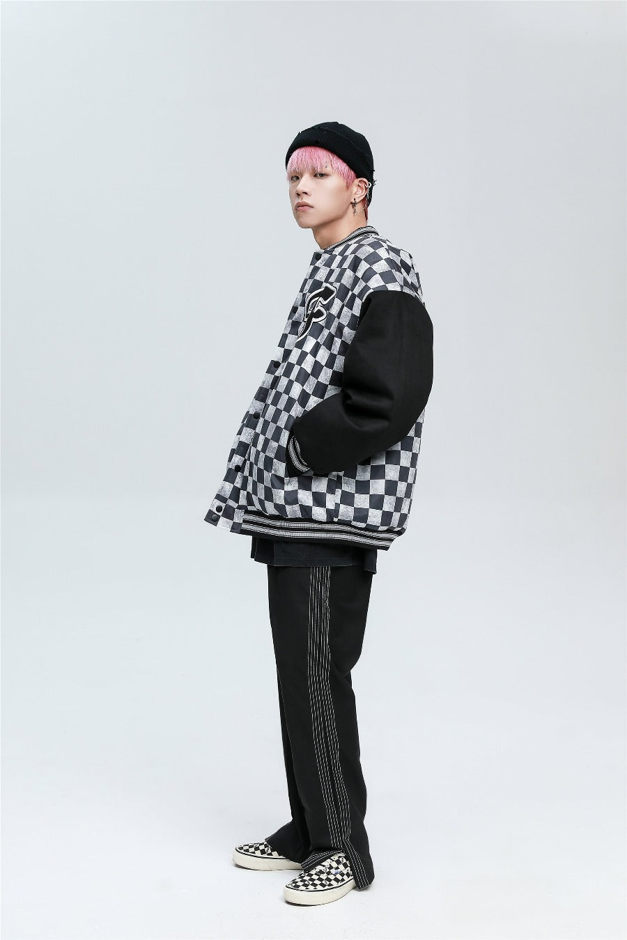 Checkered Winter Bomber Jacket from Niepce Inc