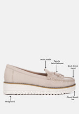 Daiki Platform Lug Sole Tassel Loafers from London Rag International