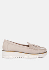 Daiki Platform Lug Sole Tassel Loafers from London Rag International