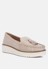 Daiki Platform Lug Sole Tassel Loafers from London Rag International