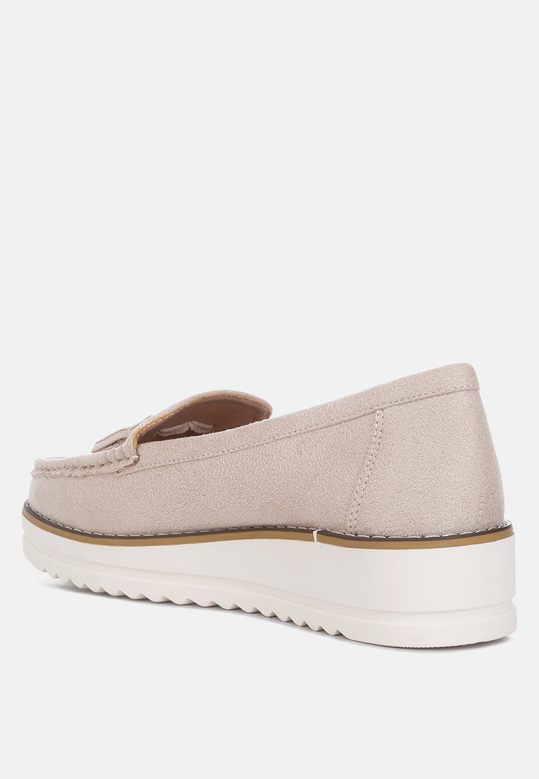 Daiki Platform Lug Sole Tassel Loafers from London Rag International