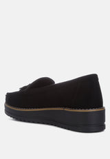 Daiki Platform Lug Sole Tassel Loafers from London Rag International