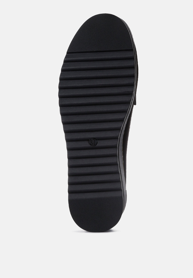 Daiki Platform Lug Sole Tassel Loafers from London Rag International