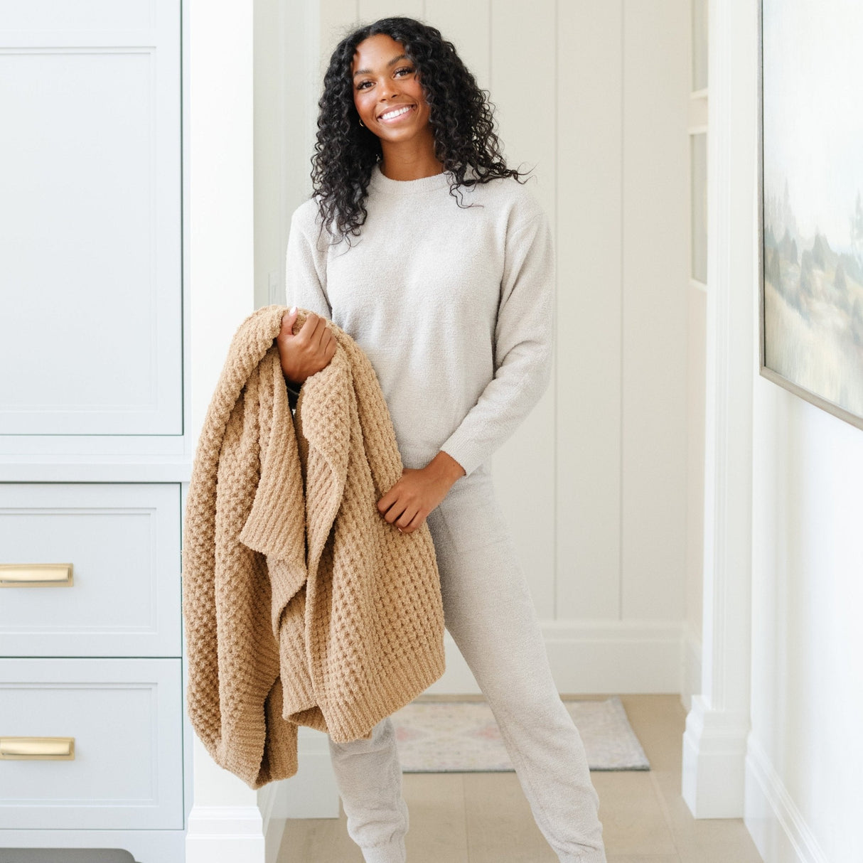 WAFFLE KNIT THROW BLANKETS From Saranoni