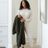 WAFFLE KNIT THROW BLANKETS From Saranoni