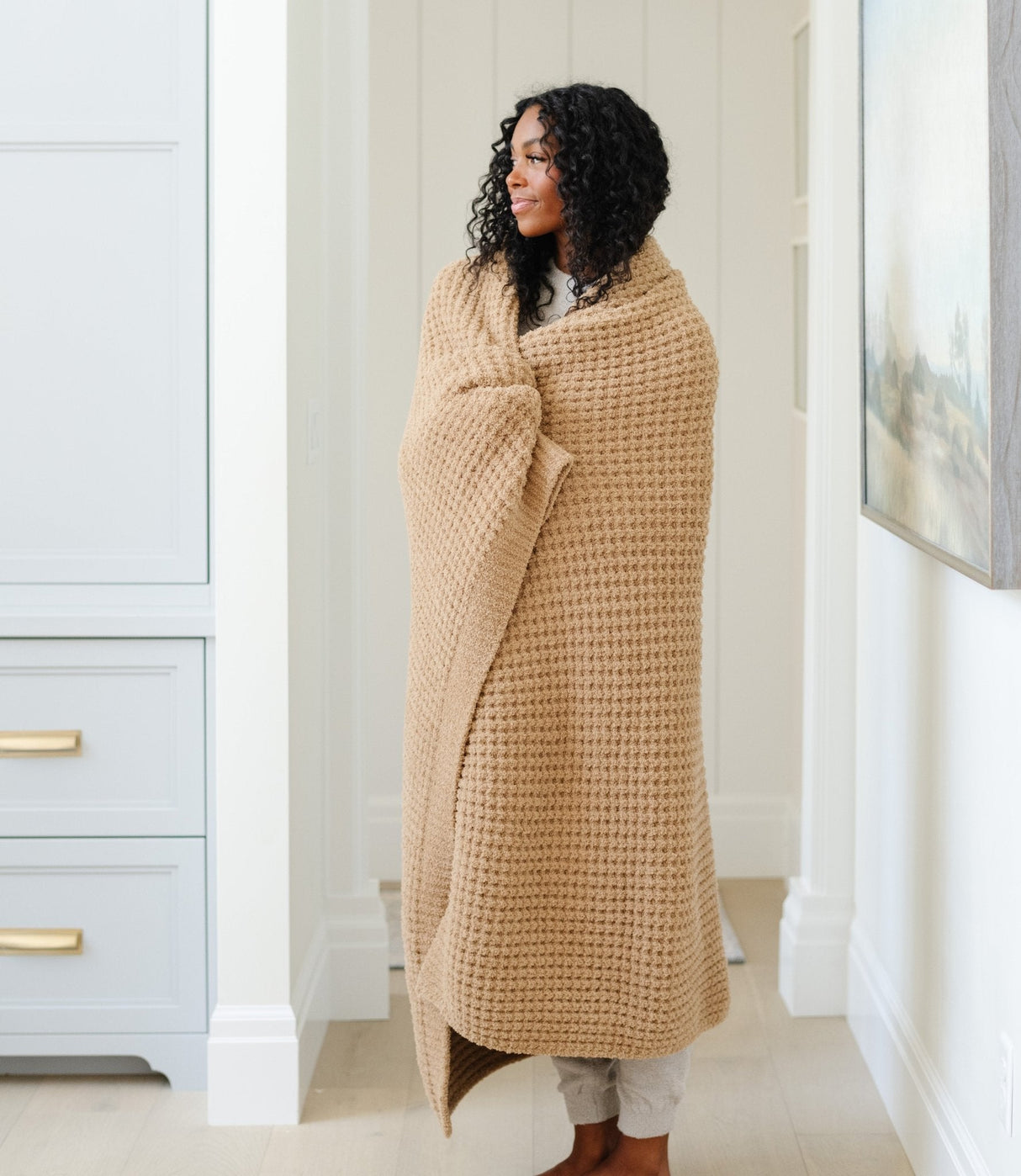 WAFFLE KNIT XL THROW BLANKETS From Saranoni