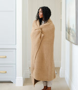 WAFFLE KNIT XL THROW BLANKETS From Saranoni