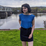 Daisy Stitch Short Sleeve Top Knitting Pattern from Darn Good Yarn