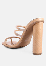 Dandelion High Block Heeled Croc Sandals from London Rag International