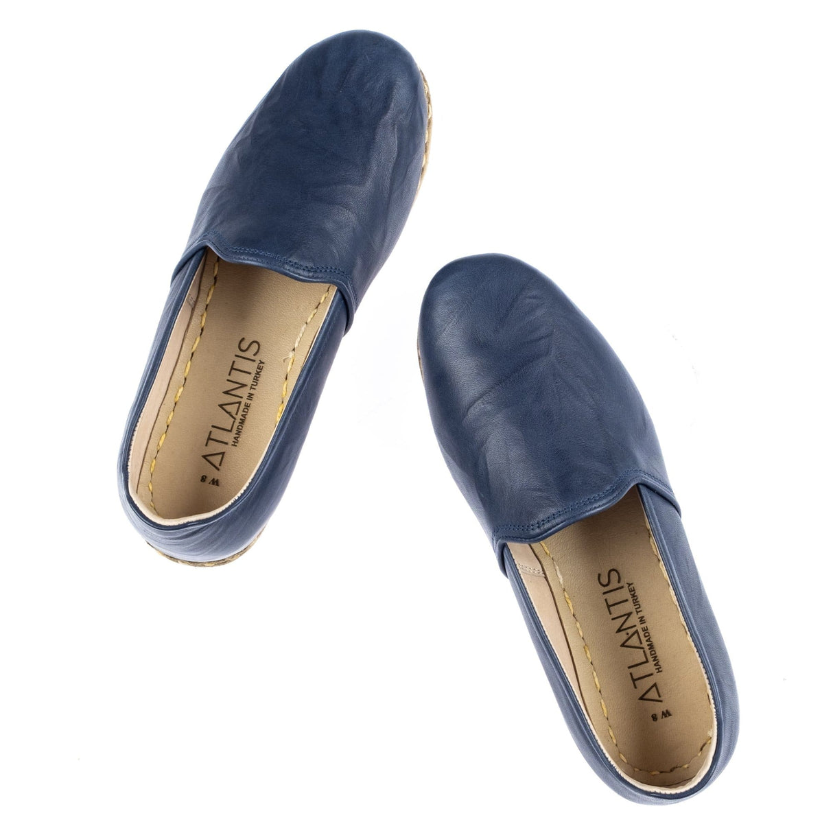 Men's Navy Slip On Shoes from Atlantis Handmade Shoes