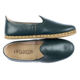 Women's Bottle Green Slip On Shoes from Atlantis Handmade Shoes