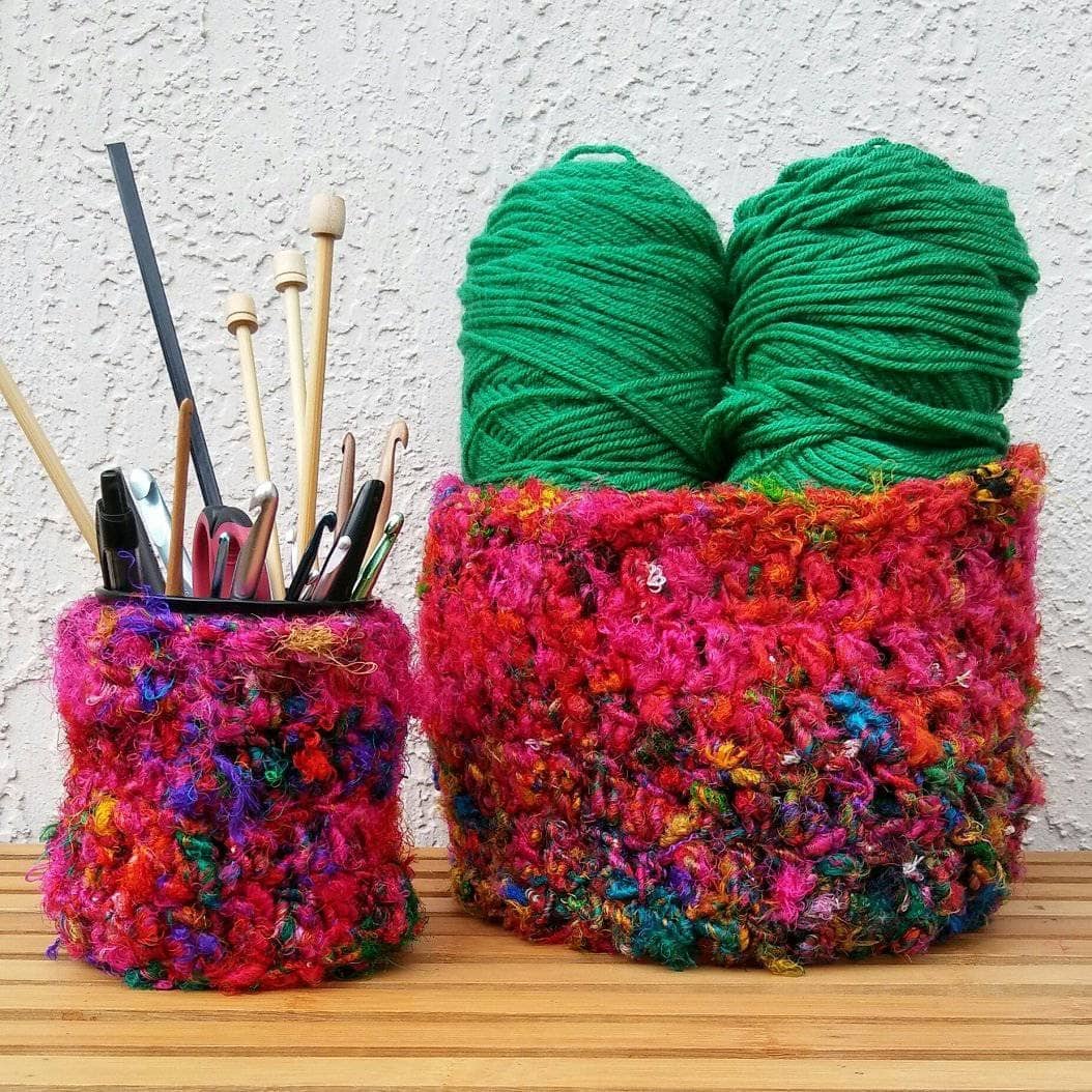 Darn Good Catchall Basket Crochet Pattern from Darn Good Yarn