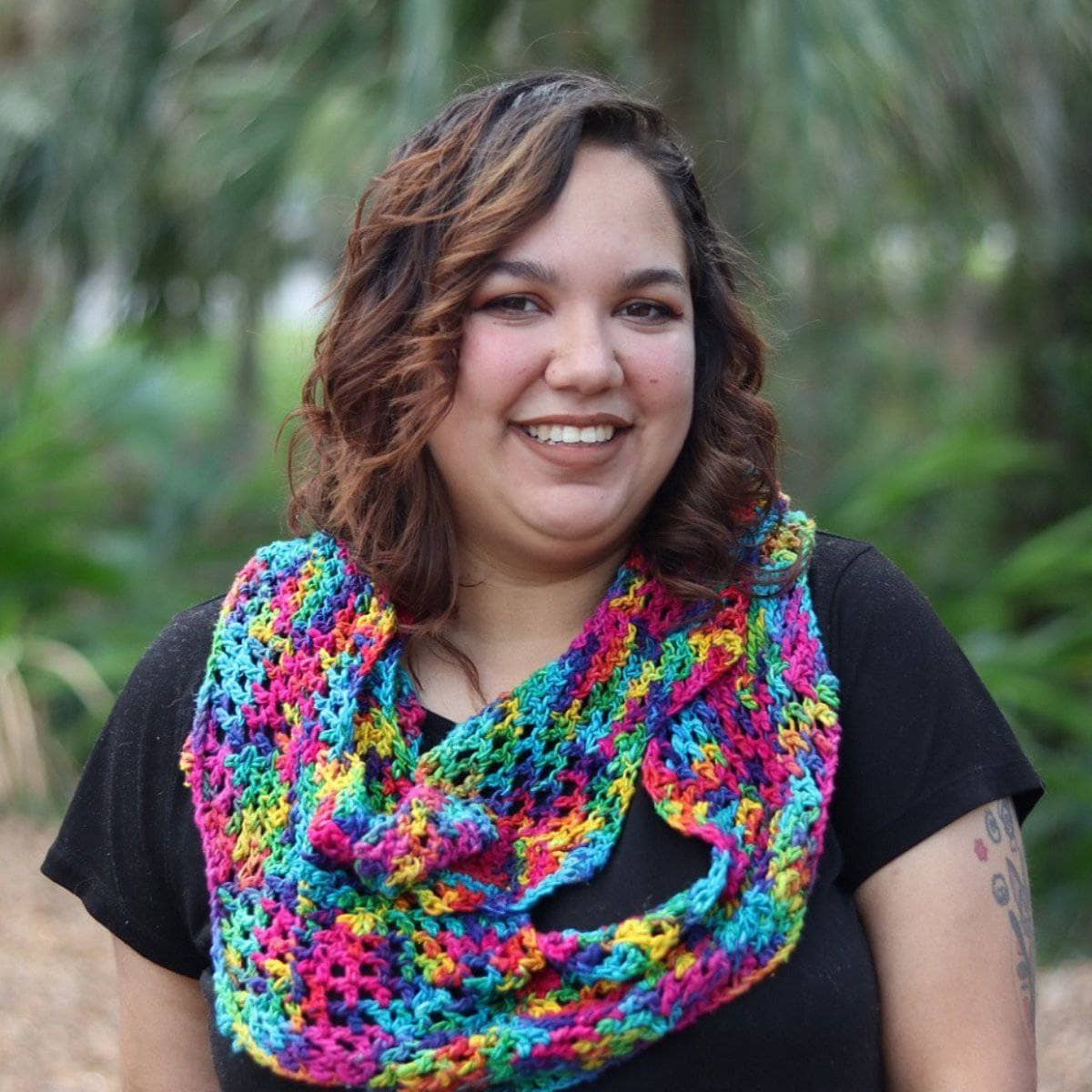 Darn Good Ripple Infinity Scarf Crochet Pattern from Darn Good Yarn