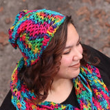 Darn Good Ripple Slouch Hat Crochet Pattern from Darn Good Yarn