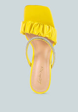 Date Look Clear Heel Rhinestone Sandals from London Rag International