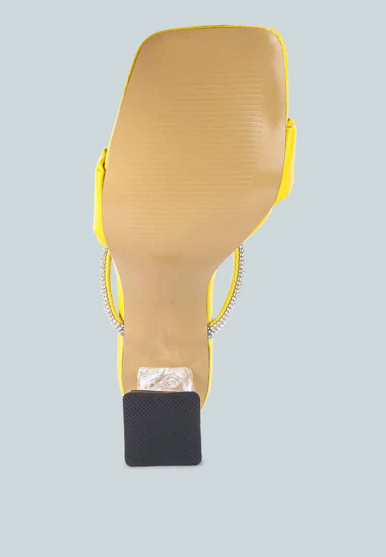 Date Look Clear Heel Rhinestone Sandals from London Rag International
