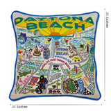 Daytona Beach Hand-Embroidered Pillow from Quirks!