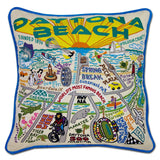 Daytona Beach Hand-Embroidered Pillow from Quirks!