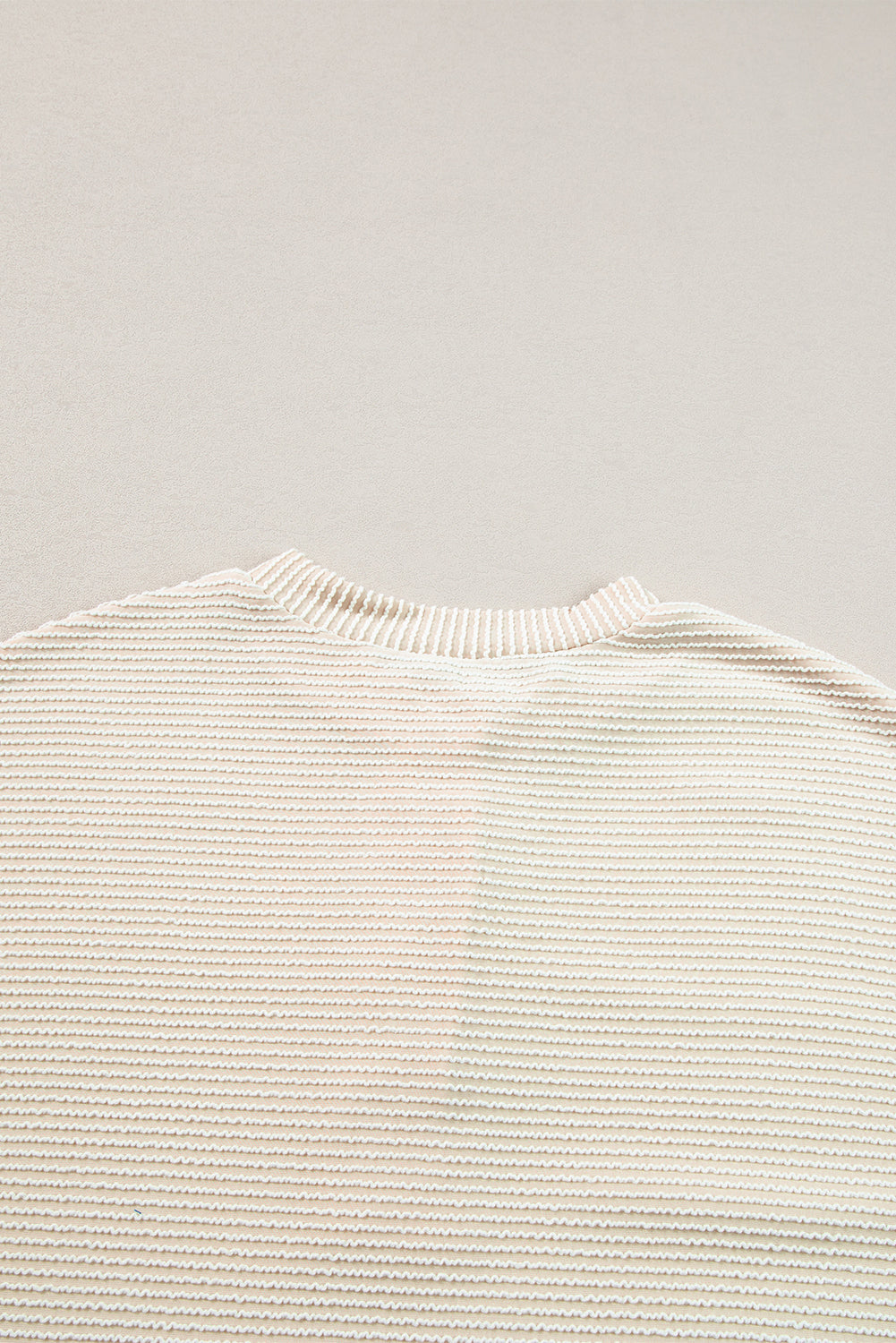 Apricot Corded Texture Lantern Sleeve Buttons Henley Sweatsuit from MsDressly