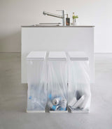 Lidded Garbage Bag Holder - Steel from Yamazaki Home