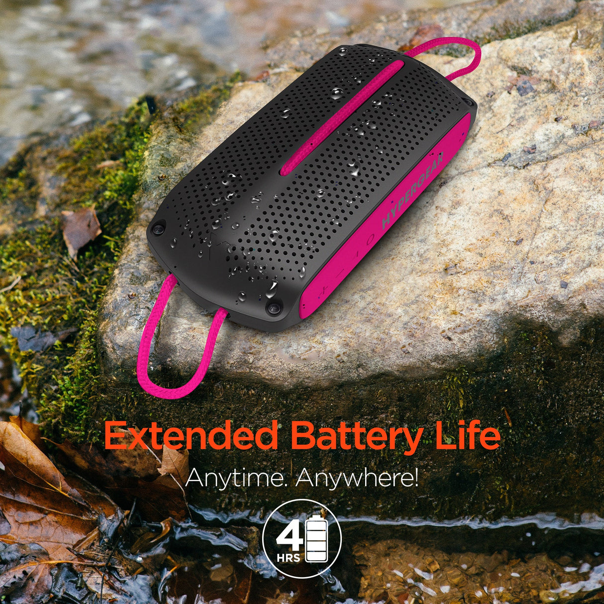 HyperGear Wave Water Resistant Wireless Speaker with Extended Battery Life (WATER-PRNT) from Jupiter Gear