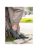 Men's Bottle Green Barefoot Sneakers from Atlantis Handmade Shoes