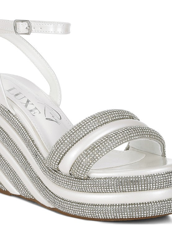 My Bliss Rhinestone Studded Wedge Sandals from My Pampered Life Seattle