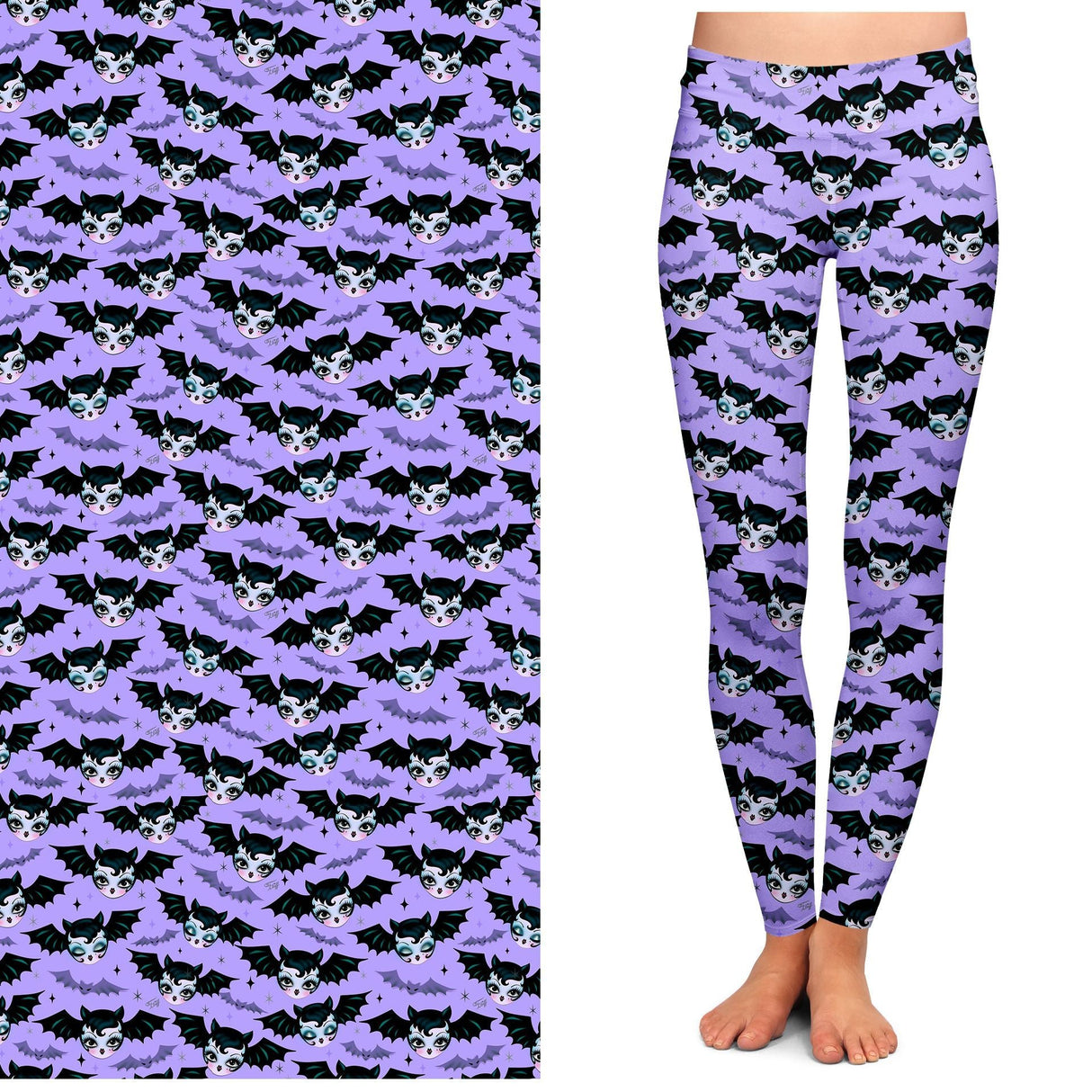 Battylicious Leggings by Miss Fluff x Lipstick & Chrome PURPLE From Quirks!