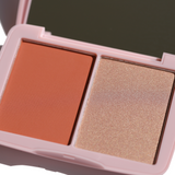 Double Dipper Color Duo from Half Caked - Buttery Soft Highlighter and Silky Blush/Bronzer